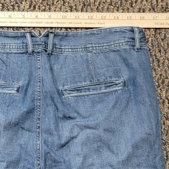 Free People Faded Pleated Trouser Denim Jeans Size 26 - Picture 15 of 15